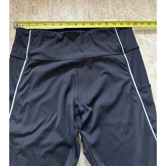 ATHLETA Black Reflective Tailwind 7/8 Tight Size‎ Large - Picture 7 of 14